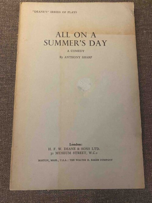 ALL ON A SUMMER'S DAY by Anthony Sharp
