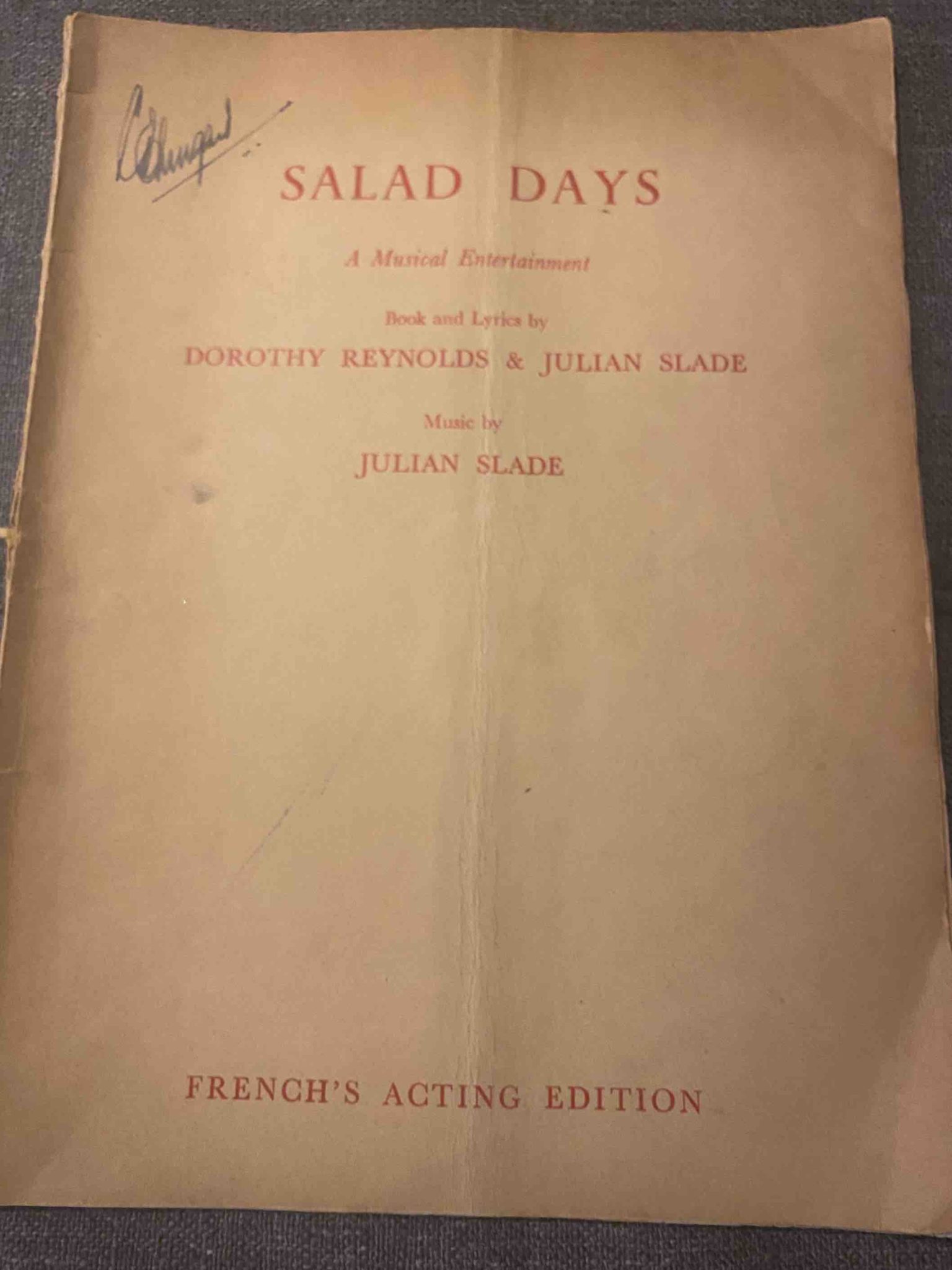 SALAD DAYS by Dorothy Reynolds and Julian Slade