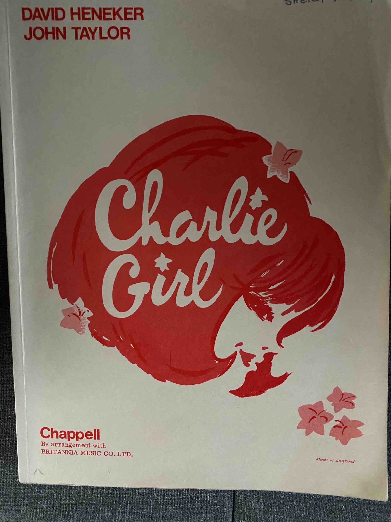 CHARLIE GIRL by David Heneker & John Taylor - VOCAL SCORE