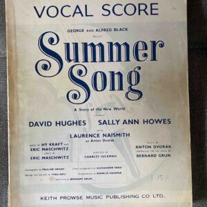 SUMMER SONG by Hy Kraft, Eric Maschwitz & Anton Dvorak - VOCAL SCORE