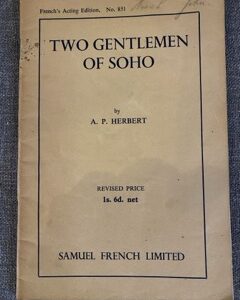 TWO GENTLEMEN OF SOHO by A P Herbert