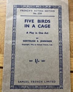 FIVE BIRDS IN A CAGE by Gertrude E Jennings