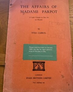 AFFAIRS OF MADAME PARPOT, THE by Yves Cabrol