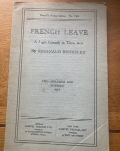 FRENCH LEAVE by Reginald Berkeley