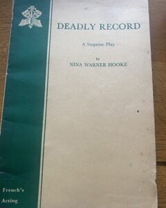 DEADLY RECORD by Nina Warner Hooke