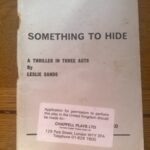SOMETHING TO HIDE by Leslie Sands