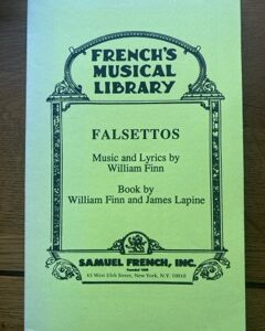 FALSETTOS by William Finn & James Lapine - BOOK & LYRICS