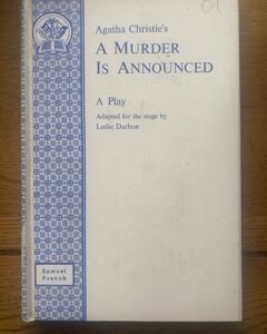 MURDER IS ANNOUNCED, A by Agatha Christie, adapted by Leslie Darbon